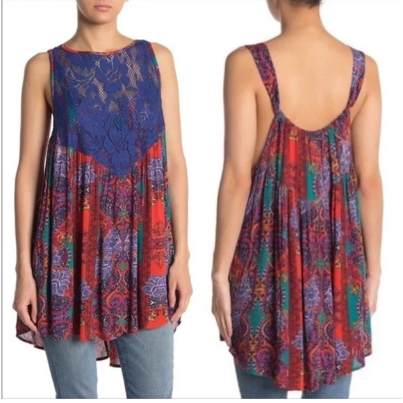 FREE PEOPLE Count Me In Trapeze Dress Tunic - Picture 2 of 7